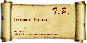 Trummer Petra névjegykártya